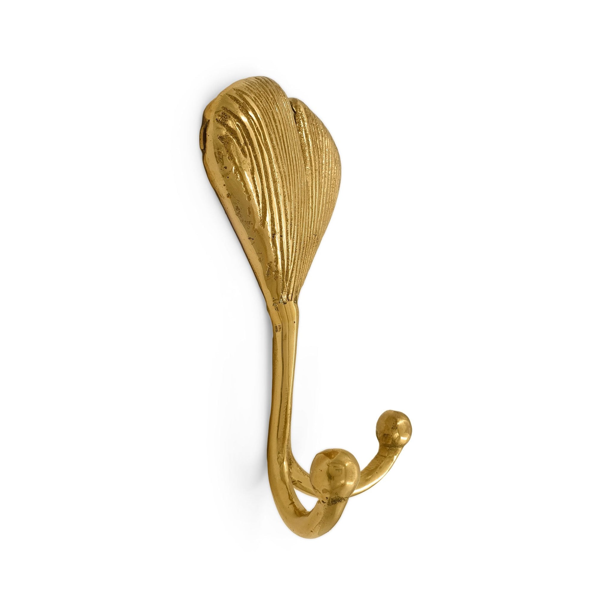 Brass Hook Art Nouveau Ginkgo Leaf